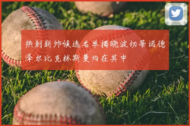 热刺新帅候选名单揭晓波切蒂诺德泽尔比克林斯曼均在其中