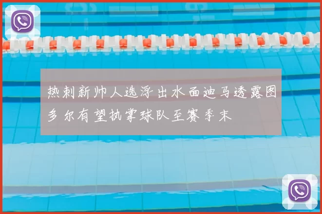 热刺新帅人选浮出水面迪马透露图多尔有望执掌球队至赛季末