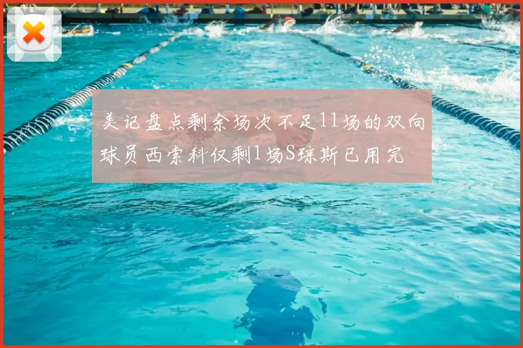 美记盘点剩余场次不足11场的双向球员西索科仅剩1场S琼斯已用完